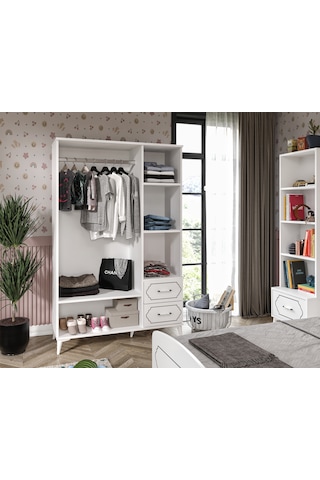 Hayal Modern Genç Odası Takımı Beyaz - 4 Parçalı Beyaz