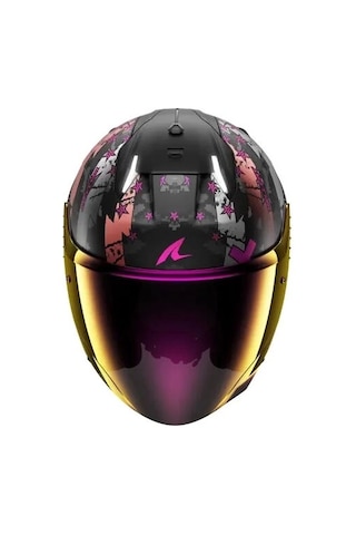 Şeffaf Vizör + Shark Skwal İ3 Jet Hellcat Iridyum Vizörlü Yarım Kask Mor