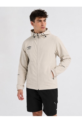 Umbro Milo Hooded Erkek Taş Gri Fermuarlı Kapüşonlu Spor Sweatshirt - Fc0501