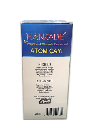 Hanzade Bitkisel Propolisli C Vitaminli Kara Mürverli Atom Çayı 3 x 150 G