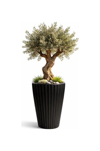 So-lvt2 Lilyum Vazo Saksı Takımı İç Kovalı 3 Adet 90 Litre No:2 Siyah