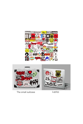 Springsun 100 Adet Rock Grup Sticker Seti - Su Geçirmez Ve Güneş Koruyucu - Telefon, Bilgisayar, Valiz Dekorasyonu - Tekrarsız Desenler