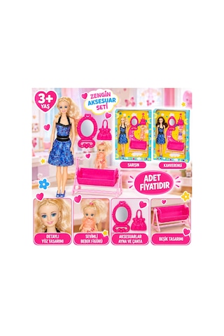 Northcity 02411 Anlily Beşikli Bebek / +3 Yaş Adet Fiyatıdır Bx Standart