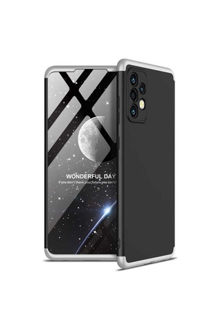 Samsung Uyumlu Galaxy A72 Kılıf Zore Ays Kapak Siyah-Gri