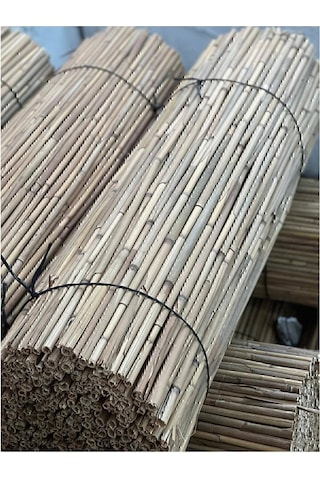 Doğal Kamış Hasır Çit 1m X 5m Doğal Bambu -bahçe Çiti - Gölgelik Hasır -tavan Dekorasyon Turkuaz Tek Ebat 100 X 500 Açık Bej