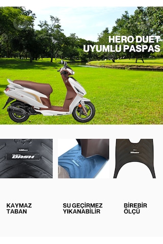 Hero Dash 125cc Uyumlu Kaymaz Taban Paspas Birebir