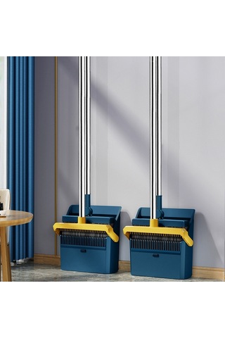 Sones Çift Taraflı Diş Kazıma Süpürge Ve Faraş Seti, Stil: Manyetik Mavi