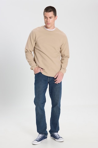 Wrangler Regular Fit Normal Kesim Bisiklet Yaka %100 Pamuk Bej Sweatshirt W242501614 Bej