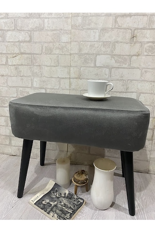 Puf,, Ahşap Siyah Ayak ,ince Zarif ,spor Dikiş, Modern Tasarım ,ş