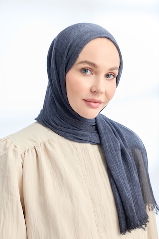 Armanda Organic Touch Ketens Viskoz Şal- 3601 Lacivert