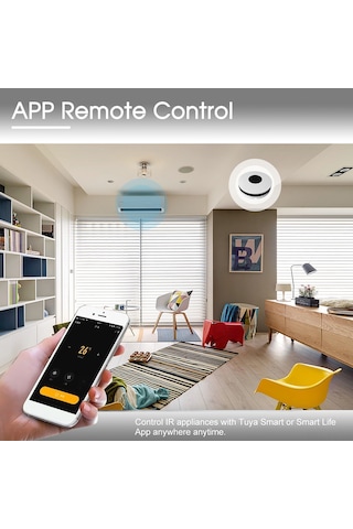 Shineyee Nas-ır02w Tuya Wifi Akıllı Sesli Ir Kumanda: Alexa/google Home Desteği, Tv/klima/fan Kontrolü, 360 7m Menzil, 2.4g Wifi, Akıllı Hayat Uygulaması