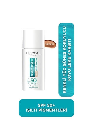 L Oréal Paris Bright Reveal Renkli Fluid Yüz Güneş Kremi Medium 50 Ml
