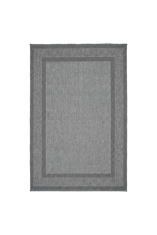 Modern Antrasit Geometrik Desenli Sisal Halı Dokuma Salon Ve Mutfak Halısı Çok Renkli