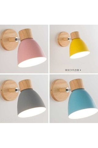 Tongxida Modern Nordic Pembe Duvar Lambası - Yatak Odası/salon Dekorasyonu Şık Ve Pratik Pembe Lamba Pembe