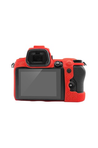 Nikon Z6 Iı İçin Puluz Yumuşak Silikon Koruyucu Kılıf Kırmızı Kırmızı