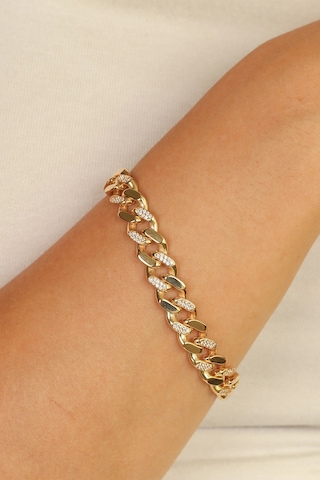 Taşlı Gurmet Altın Bileklik Çok Renkli