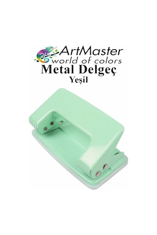Açık Yeşil Delgeç Metal 1 Adet 10 Sayfa Enerji Tasaruflu Delegeç Perfaratör Kağıt Delgeci 1 Paket Yeşil