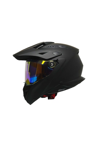 Motosiklet Cross Kask Güneş Vizörlü Enduro Full Face Touring Motorcu Kaskı Raven Çok Renkli