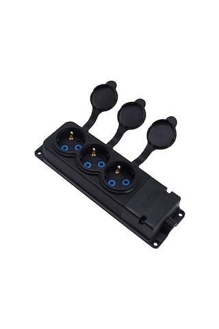 Monofaze Kauçuk 3'lü Priz