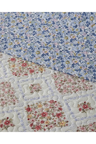 English Home Penny Bloom Çift Kişilik Çok Amaçlı Örtü 200x220 Cm Mor Mor