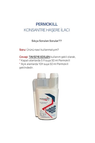 Permokill 18 Ew 1 Litre Haşere Konsantre Sıvı