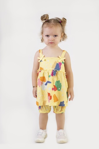 Harika Kids Kız Bebek Tunik Model Şortlu Alt-üst Takım 001