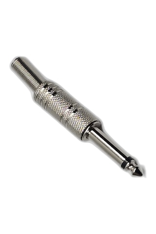 5 Adet 6.35 Mm Mono Jak Konnektör 5 Adet Set - Yaylı Metal Gövde Çivi Jak - Gitar Ve Ses Kablosu Ucu