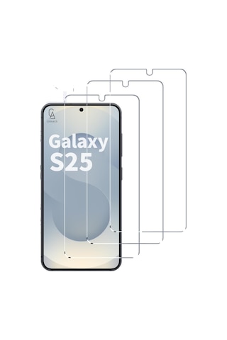 Samsung Galaxy S25 İle Uyumlu Ekran Koruyucu Şeffaf Temperli Kırılmaz Cam Ekran Koruyucu 3 Adet