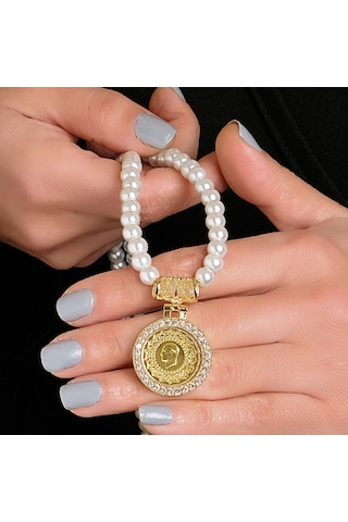 Çeyrekli Incili Kolye