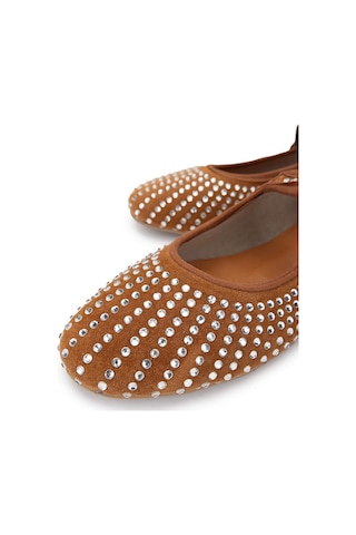 Tamer Tanca Kadın Hakiki Deri Taba Süet Babet Ayakkabı 970 7988 Bn Ayk 25 Taba Suet Taba Süet