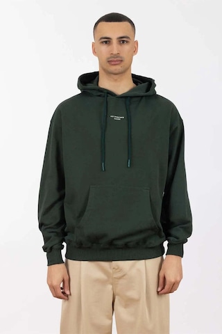 American Rag Cie Klasik Dark Green Hoodie - Pamuk, Relaxed Fit, Kanguru Cepli & Üstten Baskı Koyu Yeşil