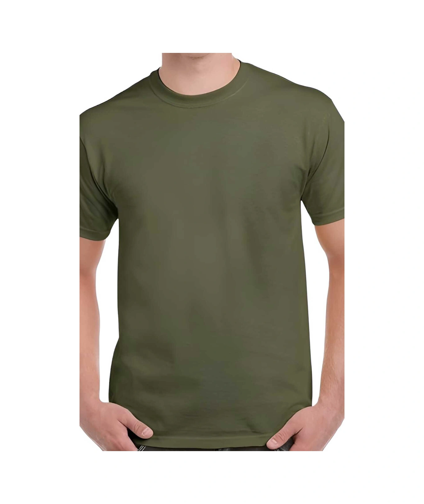 Tezzgelsin Erkek Sıfır Yaka Pamuklu 6'lı Fanila Asker Atleti Asker Çamaşırı Yeşil