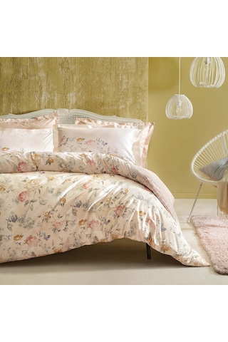Yataş Bedding Farida Ranforce Çift Kişilik Nevresim Takımı-Somon