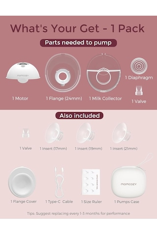 Momcozy M5 Kablosuz Göğüs Pompası (Tekli)