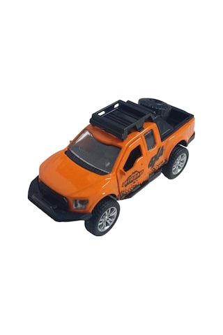 Çek Bırak Metal Arazi Aracı 13 Cm - Turuncu