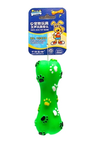 Soleil V9671 15 CM Öten Plastik Kemik Köpek Oyuncağı Çok Renkli