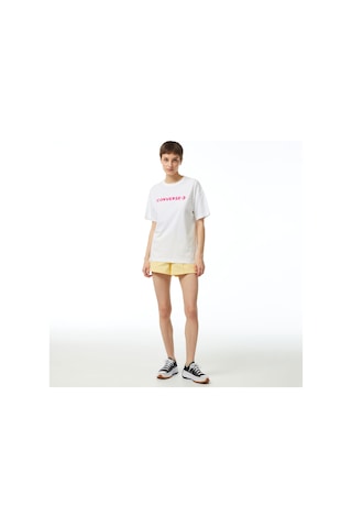 Converse Wordmark Oversize Fit Kadın Beyaz T-shirt