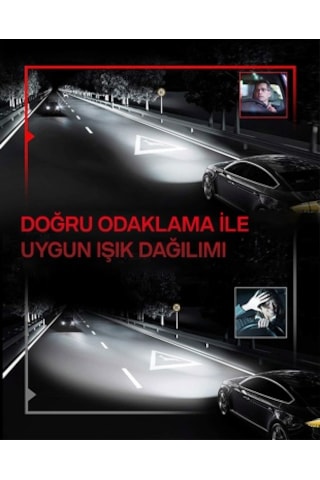 F1 H7 Mini Kar Beyazı Led Xenon Far Led Zenon Ampulü Şimşek Etkil