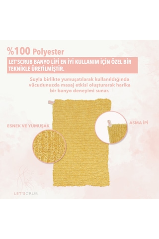 Let'scrub Tüm Cilt Tiplerine Uygun Süper Esnek Banyo ve Duş Lifi