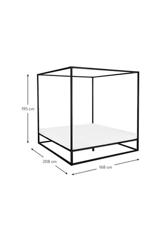 Lena Çift Kişilik Metal Karyola Siyah
