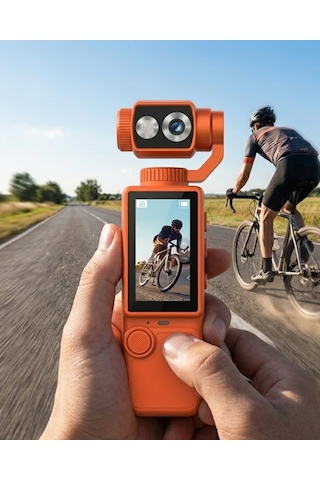 4k Video Çekim Özellikli Gimbal Kamera 180 Derece Dönebilen Lens Stabil Çekim Diğer
