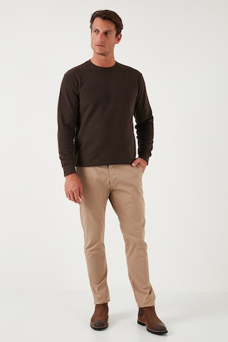 Buratti Slim Fit Bisiklet Yaka Pamuklu Erkek Kazak 456201 Kahve