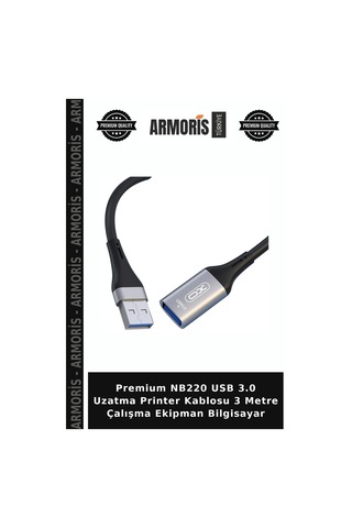 Premium Nb220 Usb 3.0 Uzatma Printer Kablosu 3 Metre Çalışma Ekipman Bilgisayar