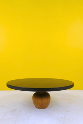 30 Cm Mdf Siyah Tabak Nar Model Ahşap Ayaklı Pasta Sunum Tabağı