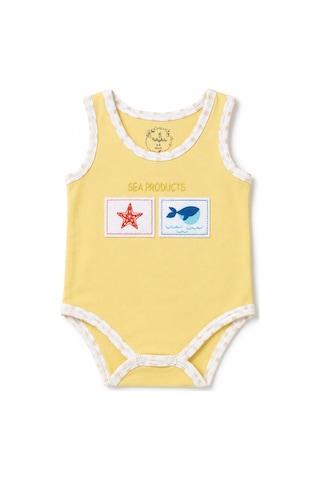 Babyhola 5'li Atlet Kol Çıtçıtlı Badi Mix Set Sarı