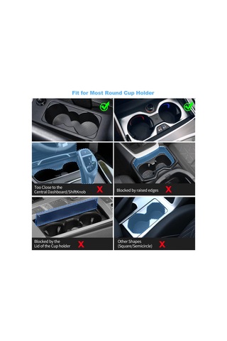 Yifomall Abs Malzeme Araç İç Donanımı, Fiber/ Siyah/ Karbon Siyah Renk Seçenekli, Özel Yetkili Ip Tipi İç Mekan Düzenleyici Bardak Tutucu