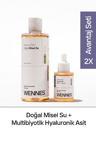 Doğal Misel Su Multibiyotik Hyaluronik Asit Serum Avantajlı Set