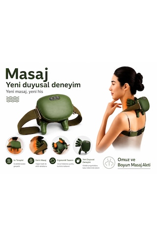 Gerçek İnsan Elli Hisiyatlı Masaj Aleti Şık Tasarım Isı Terapisi Derin Masaj Yeni Duygusal Deneyim 2000mah Sesiz Çalışma Açık Yeşil