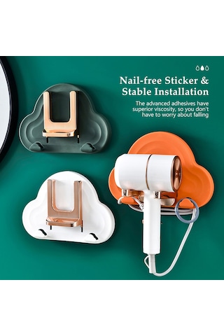 Moveevo Saç Kurutma Makinesi Tutucu Katlanabilir Duvara Monte Saç Kurutma Makinesi Askısı Saç Kurutma Makinesi Düzenleyici Saç