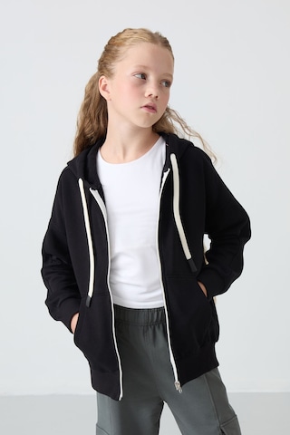 Standart Fit Kapüşonlu 2li Paket Siyah-koyu Bej Kız Çocuk Sweatshirt - 75152 Siyah - Antrasit